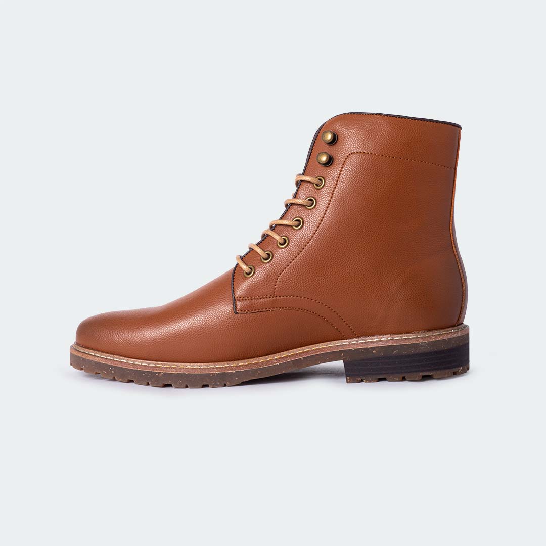 Caliber Shoes | Brown Lace Up Boots | For Men | NICHOLAS A500G