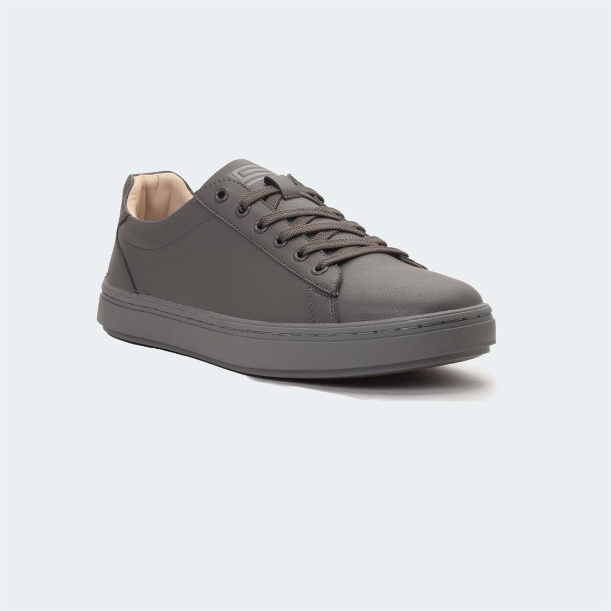 Men’s Grey Sneakers – GENIUS Lace-Up Shoes with Rubber Sole