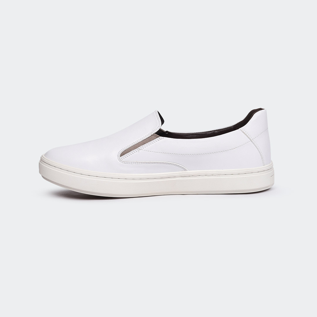 Caliber Men’s White Casual Slip-On Shoes