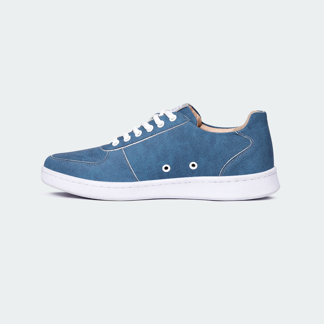 Caliber Men’s Blue Casual Sneakers – Lace-Up Rubber Sole