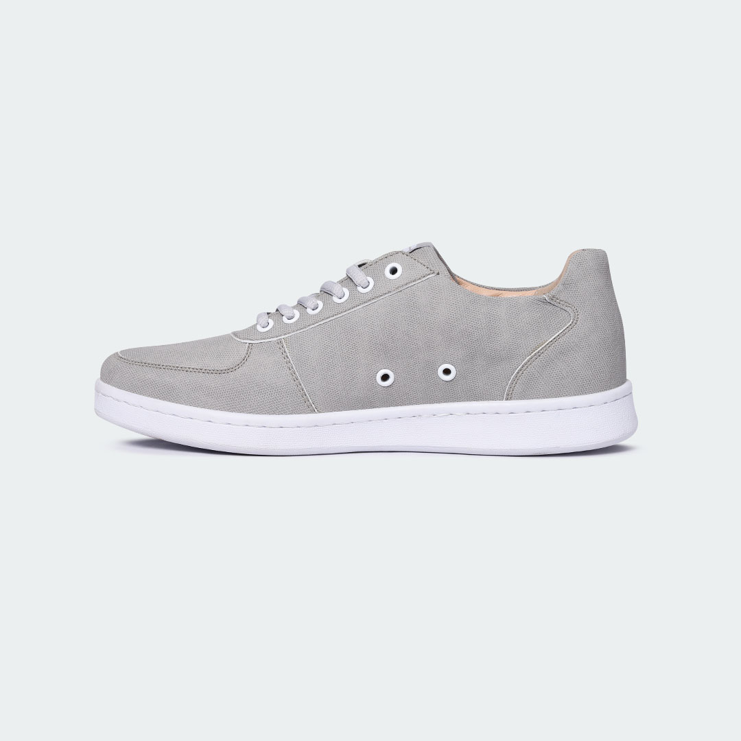 Caliber Men’s Grey Casual Sneakers – Lace-Up Rubber Sole