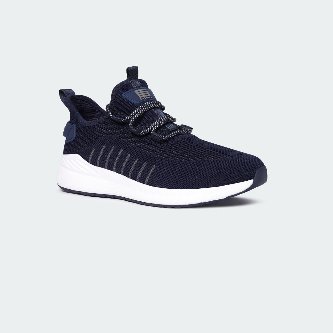 Caliber Men’s Blue Sport Shoes – BOLT Lace-Up Sneakers with EVA Sole