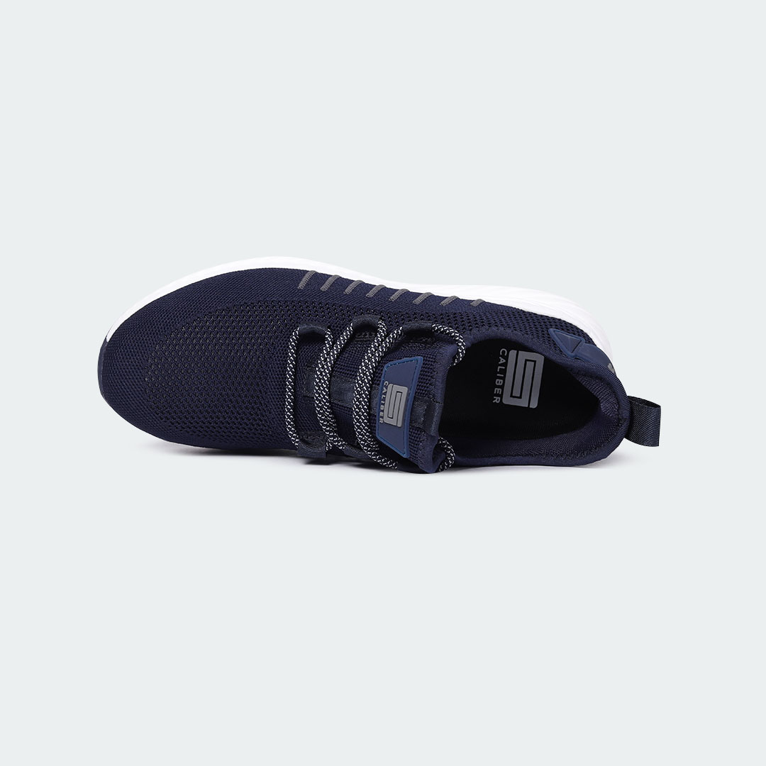 Caliber Men’s Blue Sport Shoes – BOLT Lace-Up Sneakers with EVA Sole