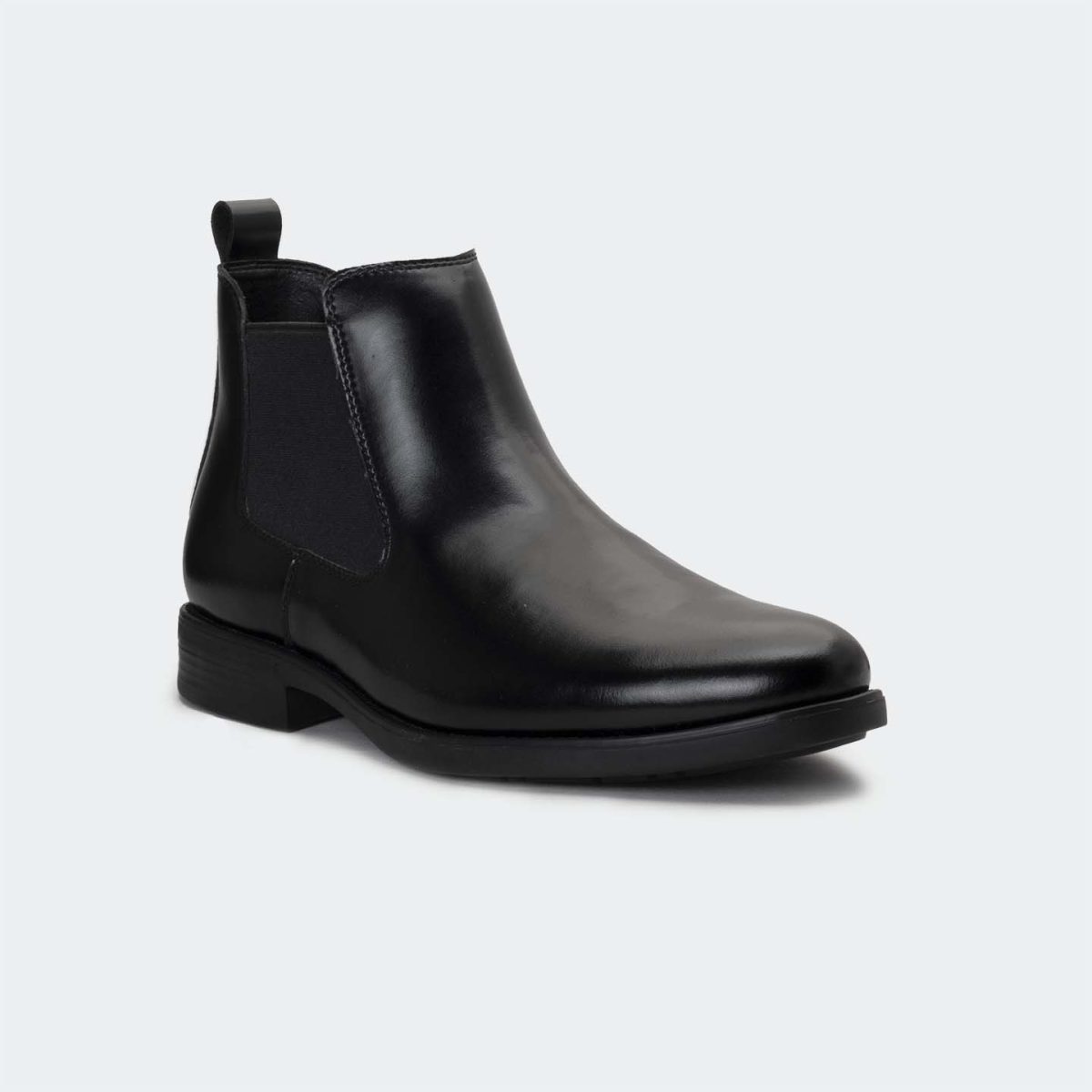 Caliber Men’s Black Chelsea Boots – Slip-On with Rubber Sole
