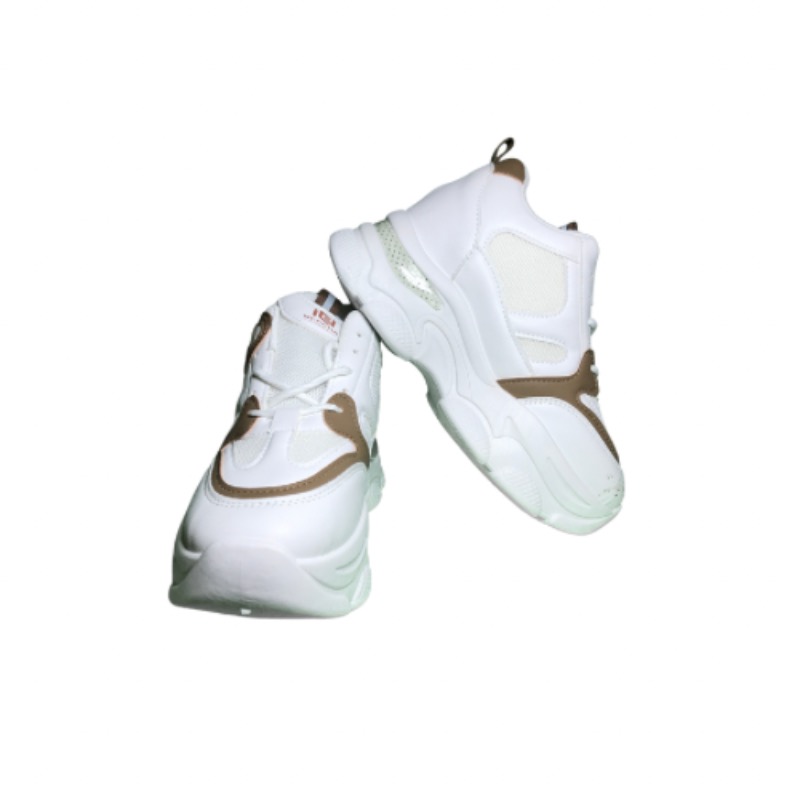Women's White Double Sole Shoes - Stylish and Comfortable Footwear