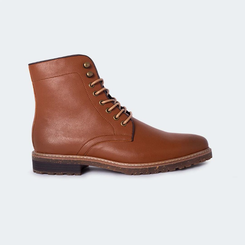 Caliber Shoes | Brown Lace Up Boots | For Men | NICHOLAS A500G
