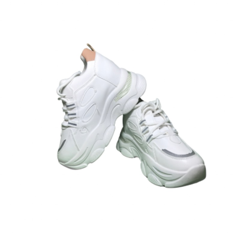 Women's White Double Sole Shoes - Stylish and Comfortable Footwear