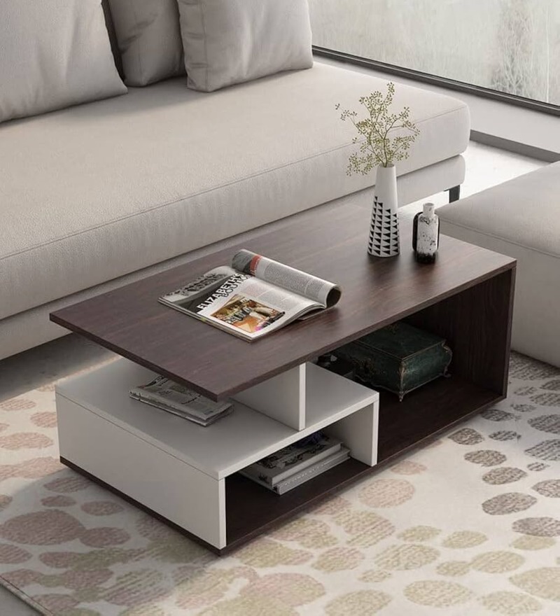 Modern Coffee Table with Storage Shelf