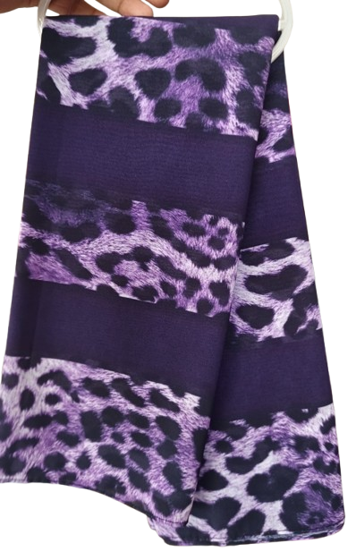 Purple Leopard Print Hijab